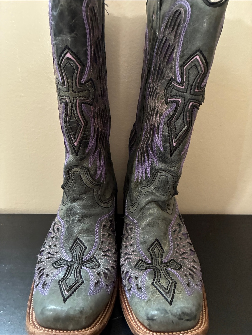 Corral boots heeled boots for women purple size 7M good condition no damage - Picture 4 of 9